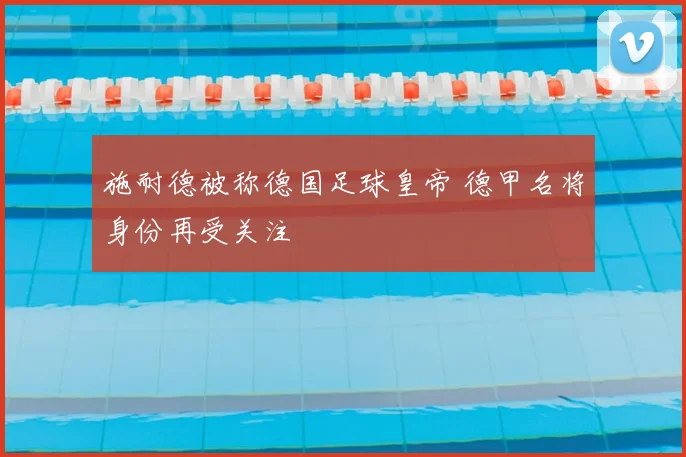 施耐德被称德国足球皇帝 德甲名将身份再受关注