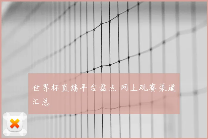世界杯直播平台盘点 网上观赛渠道汇总